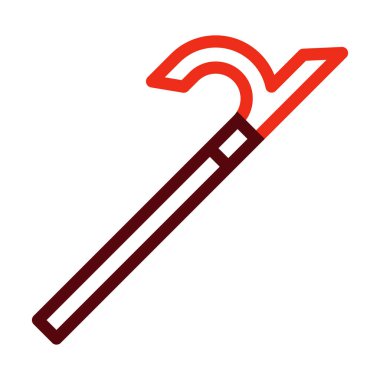 Kişisel ve ticari kullanım için Kanca Vektör Kalın Çizgisi İki Renk Simgesi