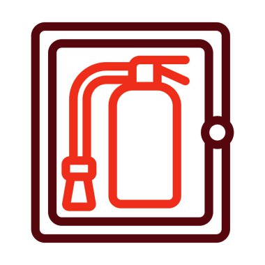 Kişisel ve ticari kullanım için Kabine Vektör Kalın Çizgisi İki Renk Simgesi