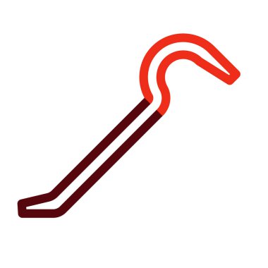Kişisel ve ticari kullanım için Crowbar Vector Kalın Çizgi İki Renk Simgeleri