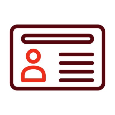 Kişisel ve ticari kullanım için Kimlik Vektörü Kalın Çizgi İki Renk Simgeleri