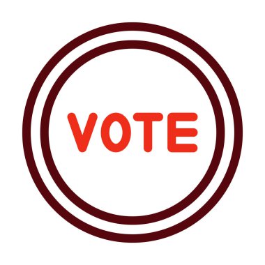 Kişisel ve ticari kullanım için Oylar Kalın Satır İki Renk Simgesi