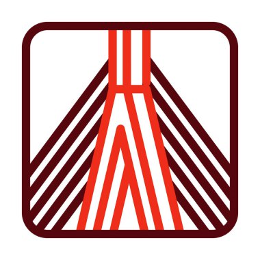 Zakim Köprüsü Vektör Kalın Çizgisi Kişisel ve Ticari Kullanım İçin İki Renk Simgesi