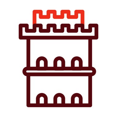 Selanik 'in Beyaz Kulesi Kalın Çizgisi Kişisel ve Ticari Kullanım İçin İki Renk Simgesi