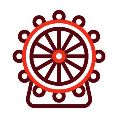 Londra Göz Vektörü Kalın Çizgi Kişisel ve Ticari Kullanım İçin İki Renk Simgesi