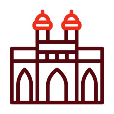 Hindistan 'ın Kalın Geçidi Kişisel ve Ticari Kullanım İçin İki Renk Simgesi