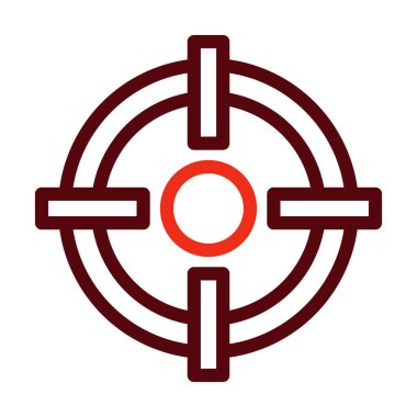 Kişisel ve ticari kullanım için Hedef Vektör Kalın Çizgisi İki Renk Simgesi