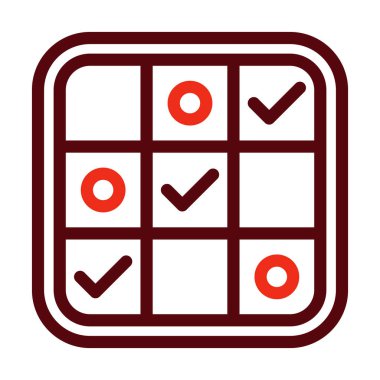 Kişisel ve ticari kullanım için Tic Tac Başparmak Kalın Çizgisi İki Renk Simgesi