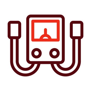 Kişisel ve Ticari Kullanım İçin Elektroforez Vektör Kalın Çizgisi İki Renk Simgesi