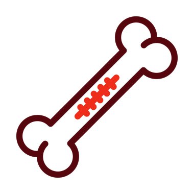 Kişisel ve Ticari Kullanım İçin Ortopedik Vektör Kalın Çizgi İki Renk Simgeleri