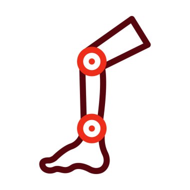 Kişisel ve ticari kullanım için Protez Vektör Kalın Çizgisi İki Renk Simgesi