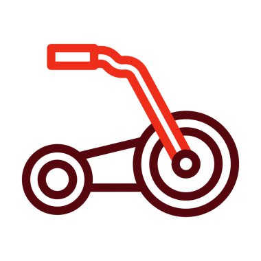 Çim Tekerleği Kalın Çizgisi Kişisel ve Ticari Kullanım İçin İki Renk Simgesi