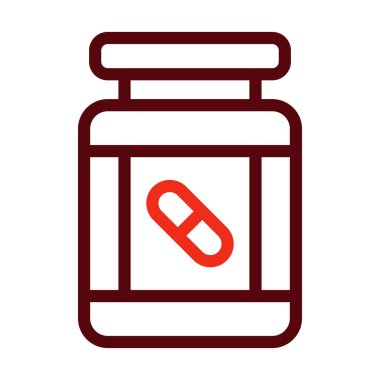 whey Vektör Kalın Çizgisi Kişisel ve Ticari Kullanım İçin İki Renk Simgesi