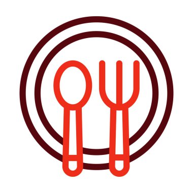 Kişisel ve ticari kullanım için Menü Vektörü Kalın Çizgisi İki Renk Simgesi