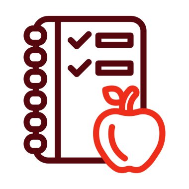 Kişisel ve ticari kullanım için Kalın Çizgi İki Renk Simgesi Planlama