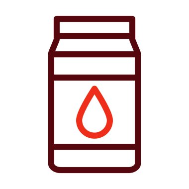 Kişisel ve ticari kullanım için Süt Vektörü Kalın Çizgisi İki Renk Simgesi