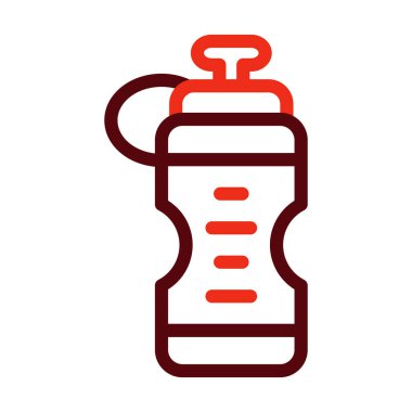 Kişisel ve ticari kullanım için Spor Şişe Kalın Çizgisi İki Renk Simgesi