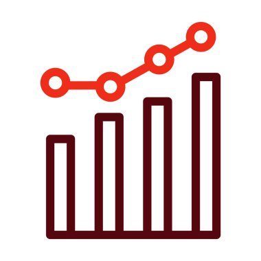 Kişisel ve ticari kullanım için Çizelge Çizelgesi Kalın Çizgisi İki Renk Simgesi