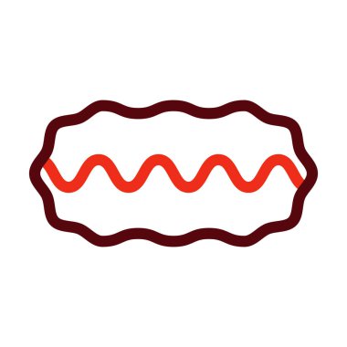 Eclair Vektör Kalın Çizgisi Kişisel ve Ticari Kullanım İçin İki Renk Simgesi