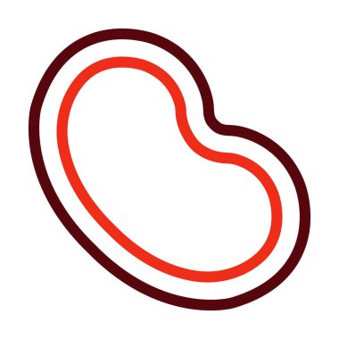 Jöle Fasulyesi Kalın Çizgi İki Renk Simgesi Kişisel ve Ticari Kullanım İçin