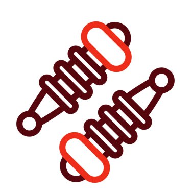 Kişisel ve Ticari Kullanım İçin Damper Vektör Kalın Çizgisi İki Renk Simgesi