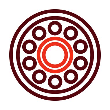 Kişisel ve ticari kullanım için Top Taşıyıcı Kalın Çizgi İki Renk Simgesi