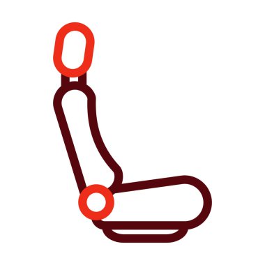 Araç Koltuğu Kalın Çizgi Kişisel ve Ticari Kullanım İçin İki Renk Simgesi