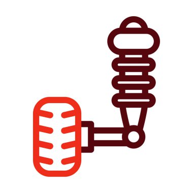 Kişisel ve Ticari Kullanım İçin Askıya Alma Vektörü Kalın Çizgisi İki Renk Simgesi