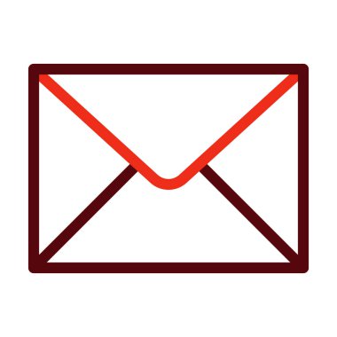 Kişisel ve ticari kullanım için E- posta Vektör Kalın Satırı İki Renk Simgesi