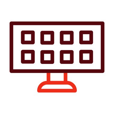 Kişisel ve ticari kullanım için Uygulama Vektörü Kalın Satırı İki Renk Simgesi