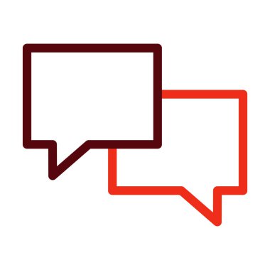 Sohbet Vektörü Kalın Çizgi Kişisel ve Ticari Kullanım İçin İki Renk Simgesi