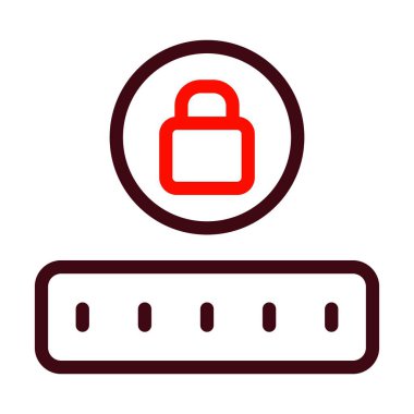 Kişisel ve ticari kullanım için Parola Vektörü Kalın Satırı İki Renk Simgesi