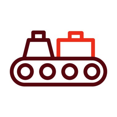 Kişisel ve ticari kullanım için Taşıyıcı Vektör Kalın Çizgi İki Renk Simgeleri