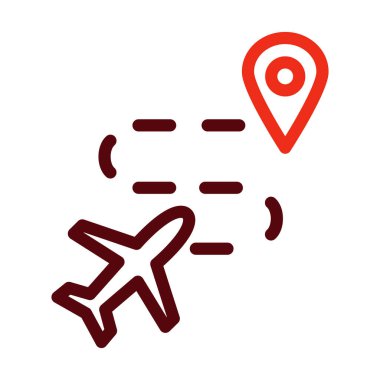 Yönlendirme Kalın Çizgisi Kişisel ve Ticari Kullanım İçin İki Renk Simgesi