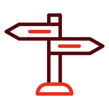 Kişisel ve Ticari Kullanım İçin İmza Vektörü Kalın Çizgisi İki Renk Simgesi