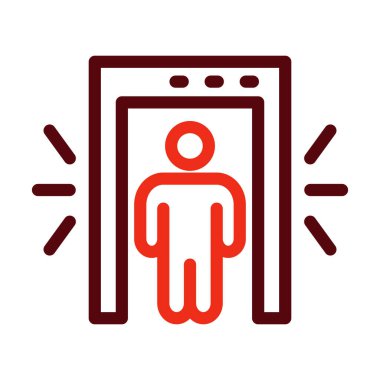 Kişisel ve ticari kullanım için Detektör Vektör Kalın Çizgisi İki Renk Simgesi