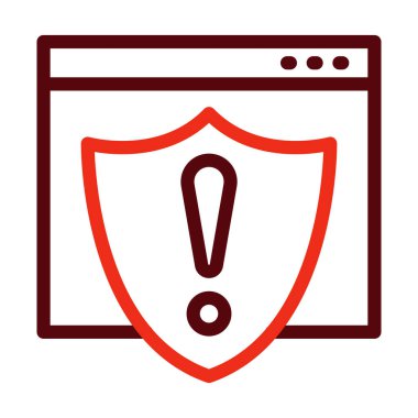 Kişisel ve Ticari Kullanım İçin Hata Vektörü Kalın Çizgi İki Renk Simgesi