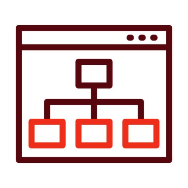 Kişisel ve Ticari Kullanım İçin Yapı Vektörü Kalın Çizgi İki Renk Simgesi