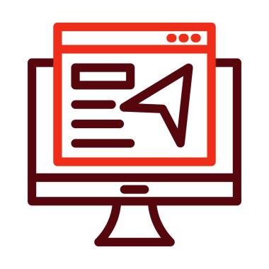 İniş Sayfası Kalın Satırı Kişisel ve Ticari Kullanım İçin İki Renk Simgesi