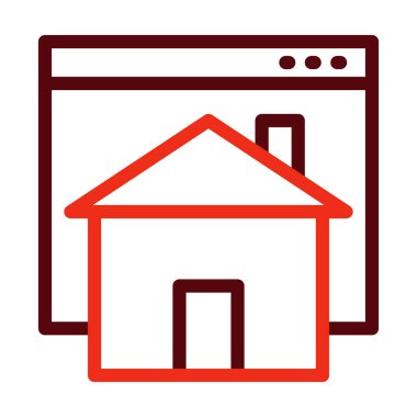 Kişisel ve ticari kullanım için Ana Sayfa Vektör Kalın Satırı İki Renk Simgesi