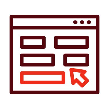 Kişisel ve ticari kullanım için Arayüz Vektör Kalın Çizgisi İki Renk Simgesi