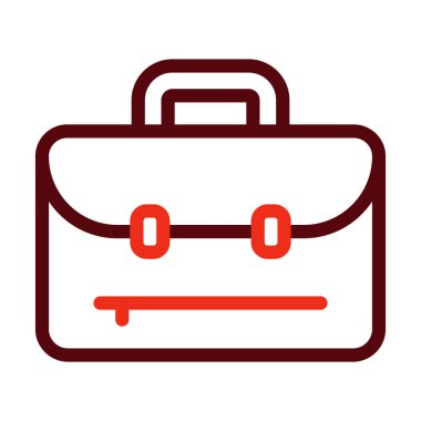 Kişisel ve Ticari Kullanım İçin Portföy Vektör Kalın Çizgisi İki Renk Simgesi