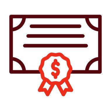 Kişisel ve ticari kullanım için Bond Vektör Kalın Çizgisi İki Renk Simgesi