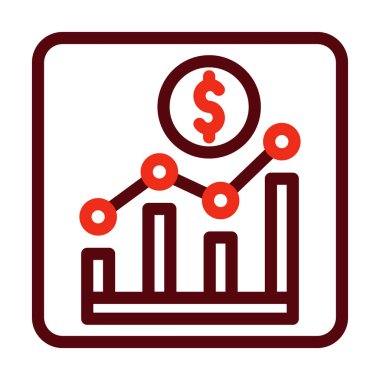 Kişisel ve Ticari Kullanım İçin Borsa Uygulaması Kalın Satır İki Renk Simgeleri