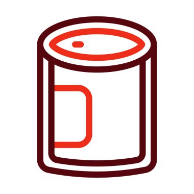 Kişisel ve ticari kullanım için Tin Vektör Kalın Çizgisi İki Renk Simgesi