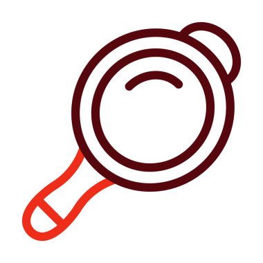 Kişisel ve ticari kullanım için Pan Vektör Kalın Çizgisi İki Renk Simgesi Kızartılıyor