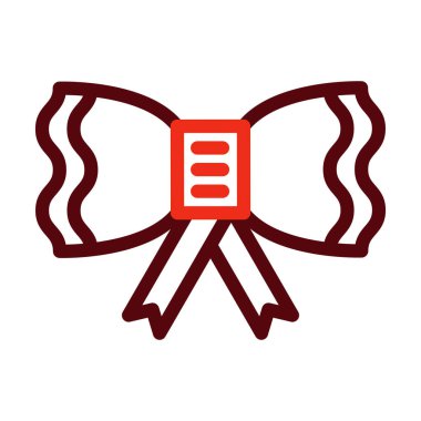 Yay Vektörü Kalın Çizgisi Kişisel ve Ticari Kullanım İçin İki Renk Simgesi