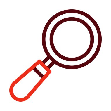 Kişisel ve ticari kullanım için Loupe Vektör Kalın Çizgisi İki Renk Simgesi