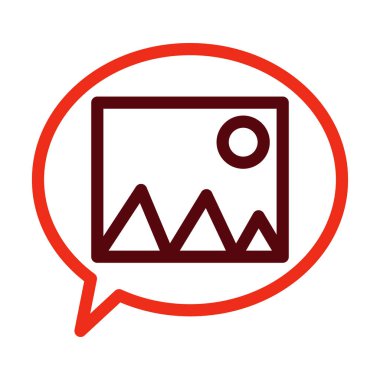 Kişisel ve ticari kullanım için Resim Vektörü Kalın Çizgi İki Renk Simgesi