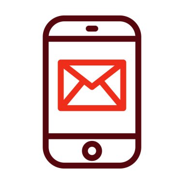 Kişisel ve ticari kullanım için Posta Vektörü Kalın Satırı İki Renk Simgesi