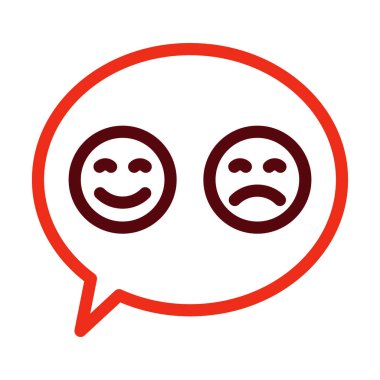 Kişisel ve ticari kullanım için Emojis Vektör Kalın Çizgi İki Renk Simgeleri